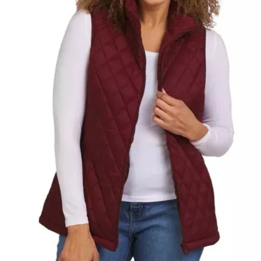 NWT Lands' End Women's 3-in-1 Jacket System Vest ONLY Red Size M $70 11HL216